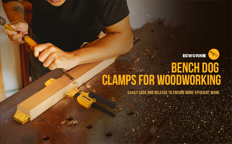 Bench Dog Clamps EWORK Wood Clamps Up to 155 Lbs Clamping Force for
