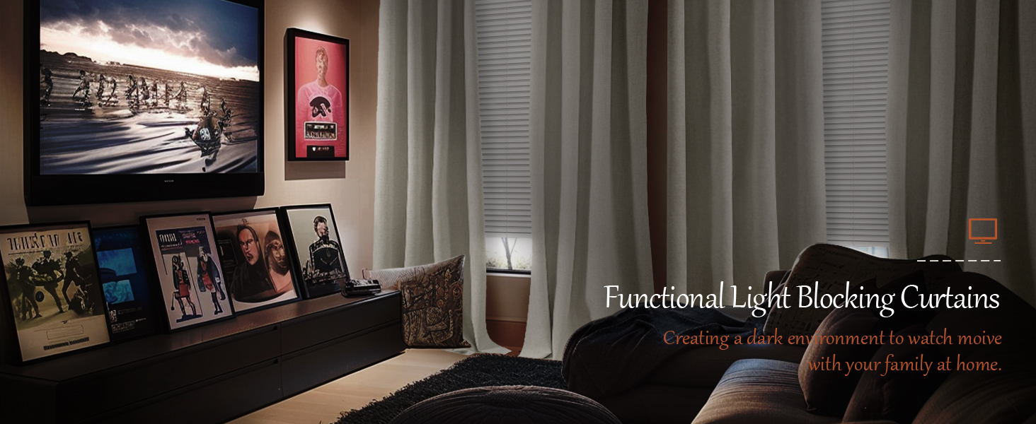 light blocking curtains for living room media room tv energy efficiency