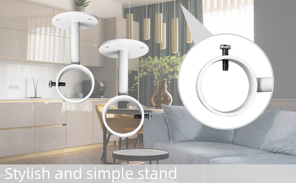 IHRDNNR Curtain Rod Brackets Heavy Duty CeilingMount Rod