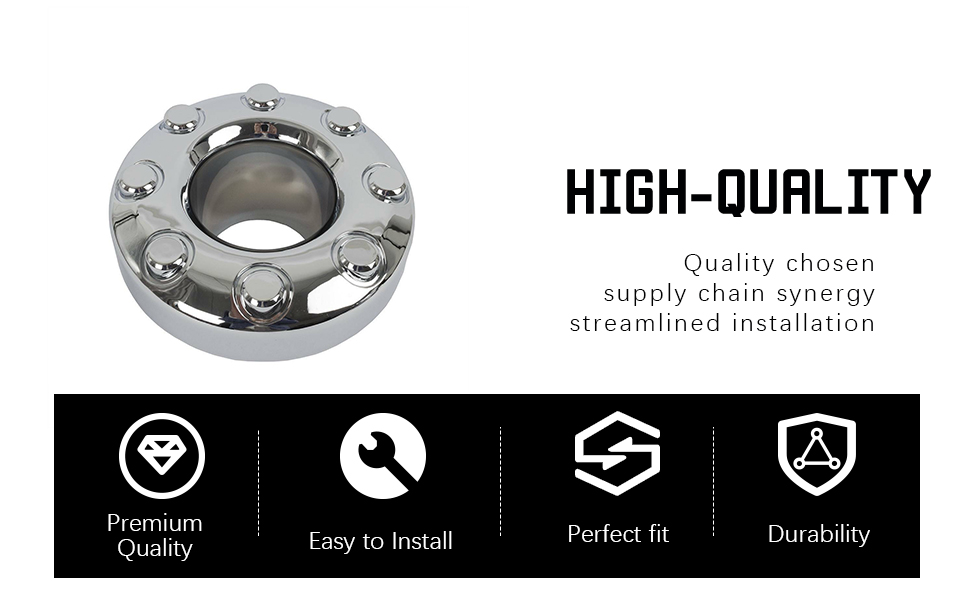 KARPAL 5C3Z1130TA Dually 4x4 Open Front Wheel Center Hub Cap Compatible with Ford