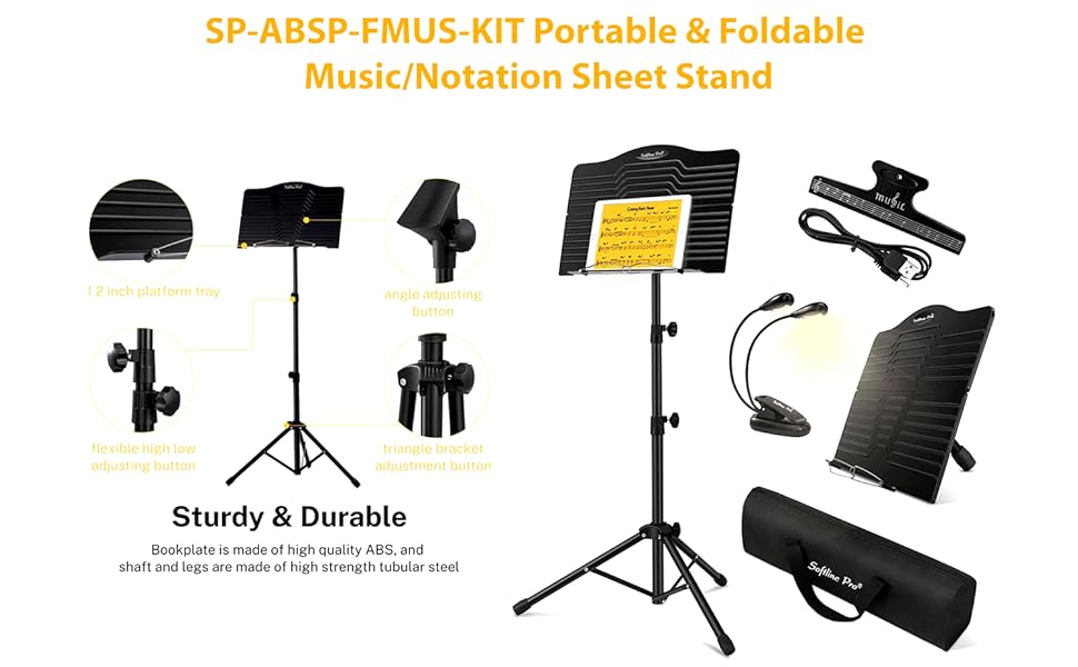 Softline Pro SPABSPFMUSKIT Portable & Foldable Music/Notation Sheet