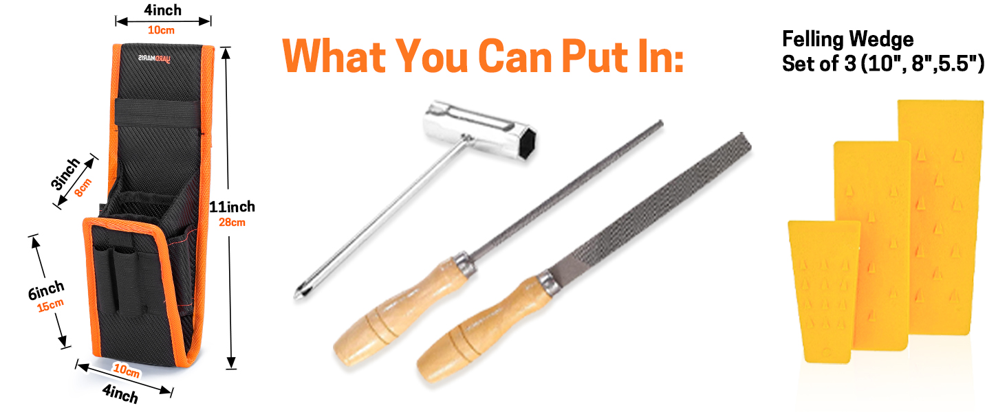 YARDMARIS Felling Wedge Pouch, Technical Version Chainsaw