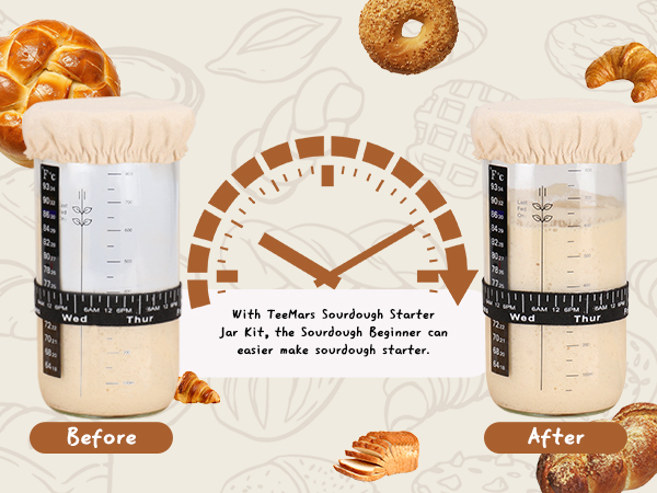 Sourdough Starter Kit Sourdough Bread Baking Supplies Sourdough Bread Starter Jar