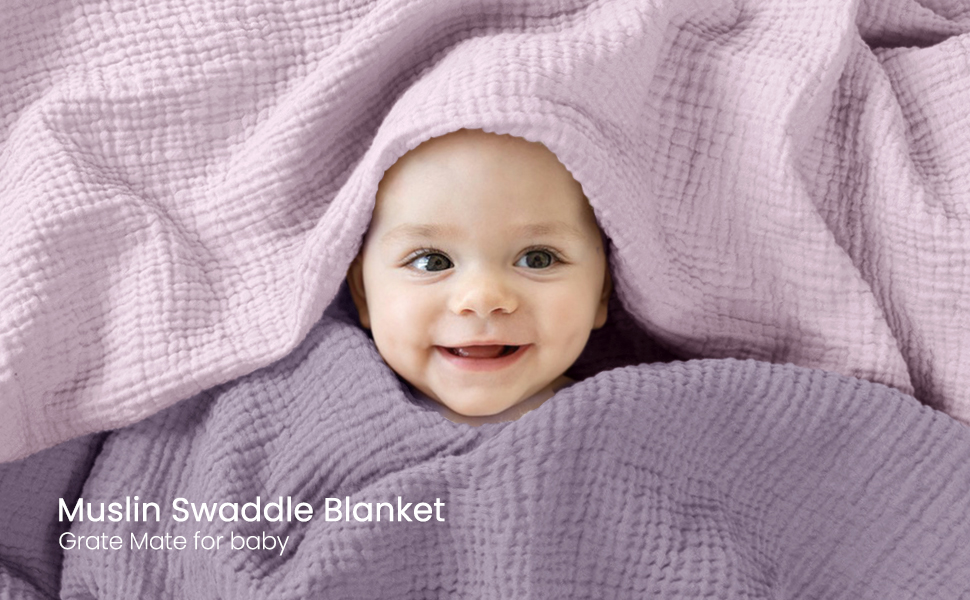 lulumoon Muslin Swaddle Blanket Baby Cotton Swaddling Blanket Soft