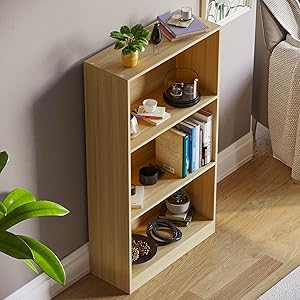Vida Designs Cambridge 3 Tier Medium Bookcase, Oak Wooden Shelving Display Storage Unit Office Living Room Furniture 15 Cambridge bookcase