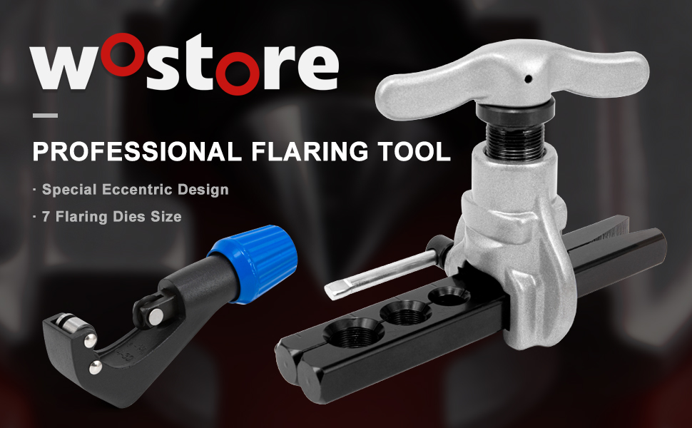 Wostore Eccentric Flaring Tools Set and Tube Cutter Kit for