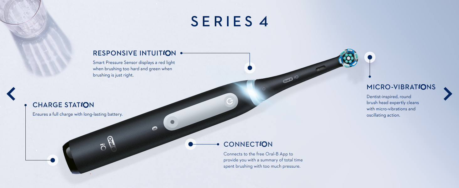 OralB iO4 Electric Toothbrush With Revolutionary iO Technology, Gifts