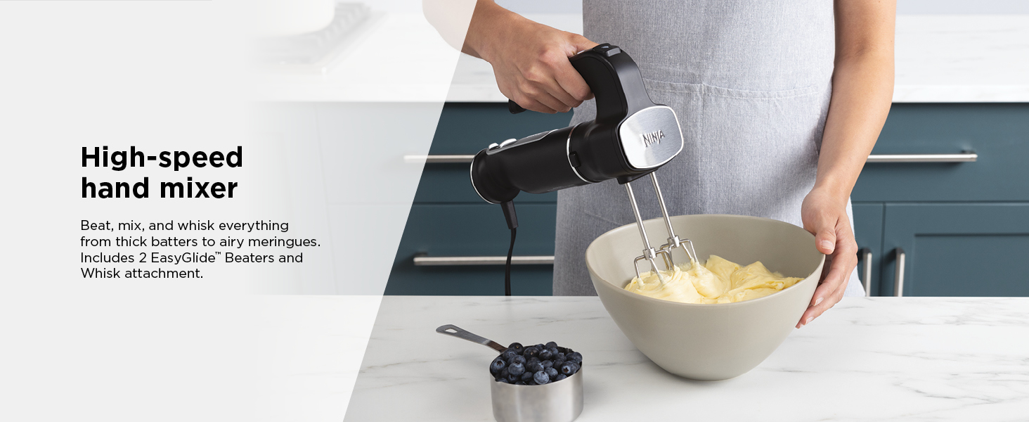 Ninja CI100C Foodi Power Mixer System Immersion Blender and Hand Mixer