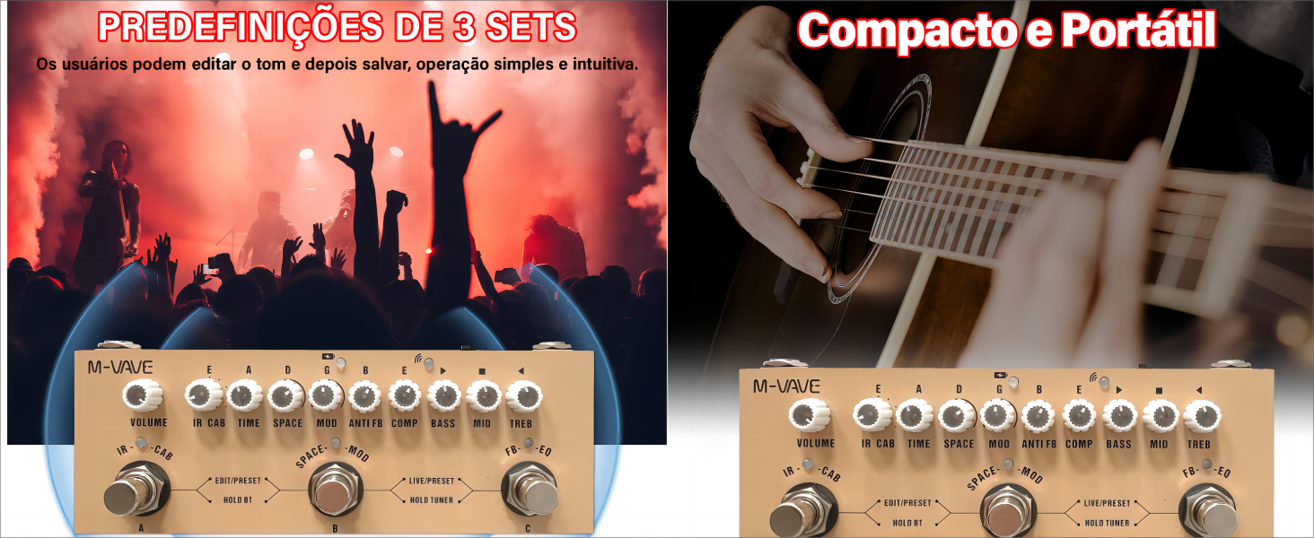 Guitar Multi Efeitos Pedal Effect Processor
