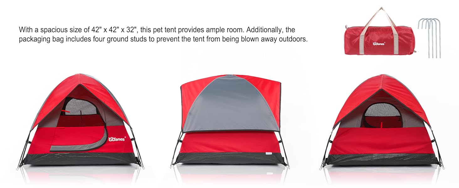 red dog tent