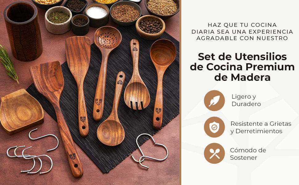 Utensilios de cocina de madera