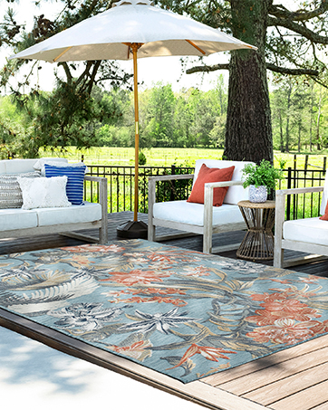 outdoor rug, outdoor, trapical, tropic rug, tayse rug