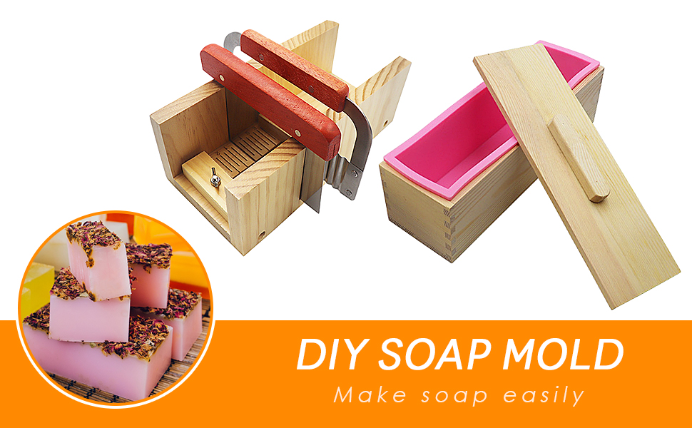 soap mould and cutter,Handmade soap Making kit,Adjustable Wooden Soap
