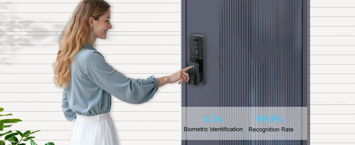 Smart Door Lock, Fingerprint Unlock, Biometric Identification
