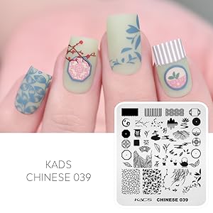 ネイルプレート Amazon.co.jp: KADS ネイルアートスタンピングプレート 中華茶