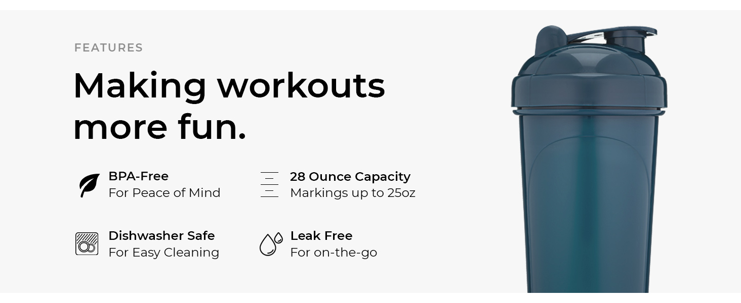 GOMOYO [4 Pack] 28 oz Shaker Bottle Protein Shaker Bottle 4Pack with Mixing