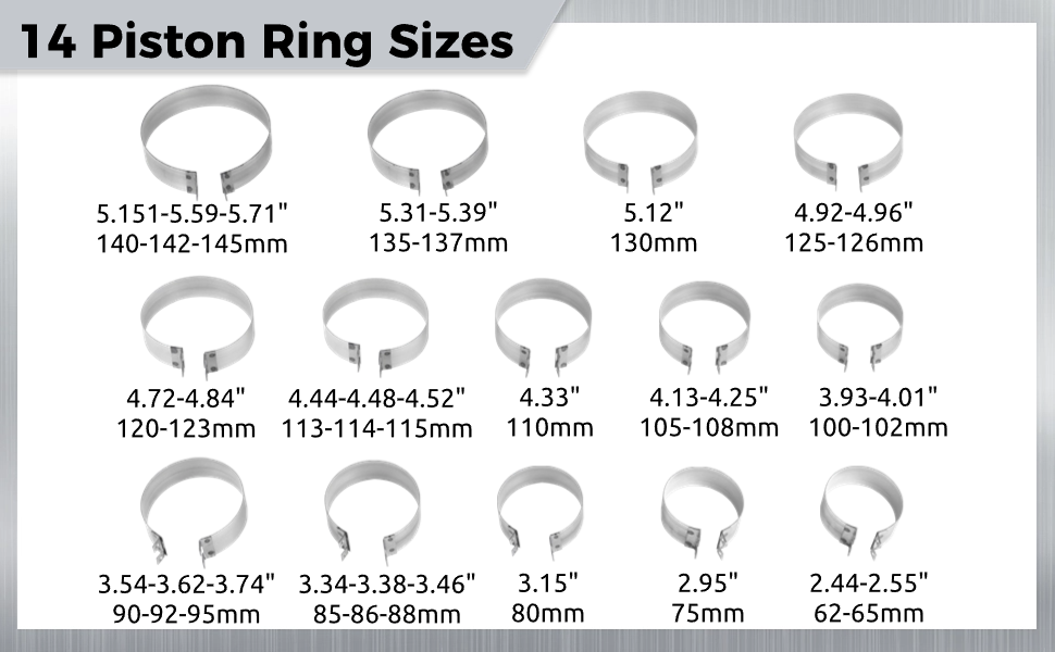 Master Piston Ring Compressor Kit Heavy Duty Auto Engine