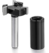 ZEAYEA CNC Spoilboard Surfacing Router Bit, 1/4 inch Shank 1/2 inch Cutting Diameter, Slab Flatte...