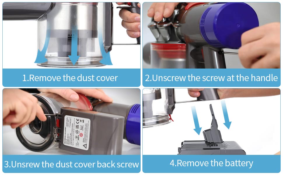 Battery for Dyson V8, 21.6V 5000mAh Liion Battery Compatible with V8