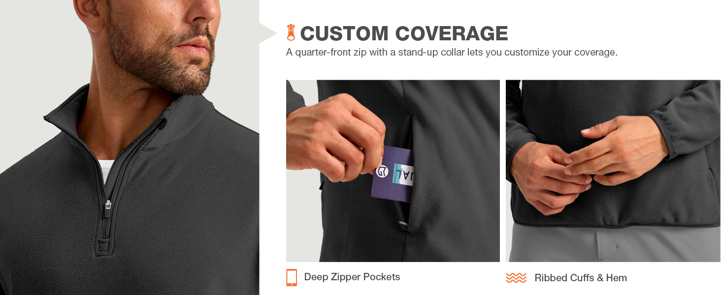 quarter zip pullover men