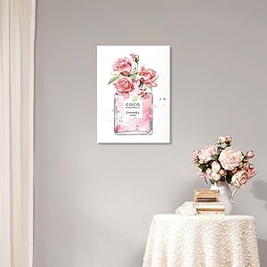 Amazon.co.jp: 7CANVAS アートパネル シャネル 香水 ピンク