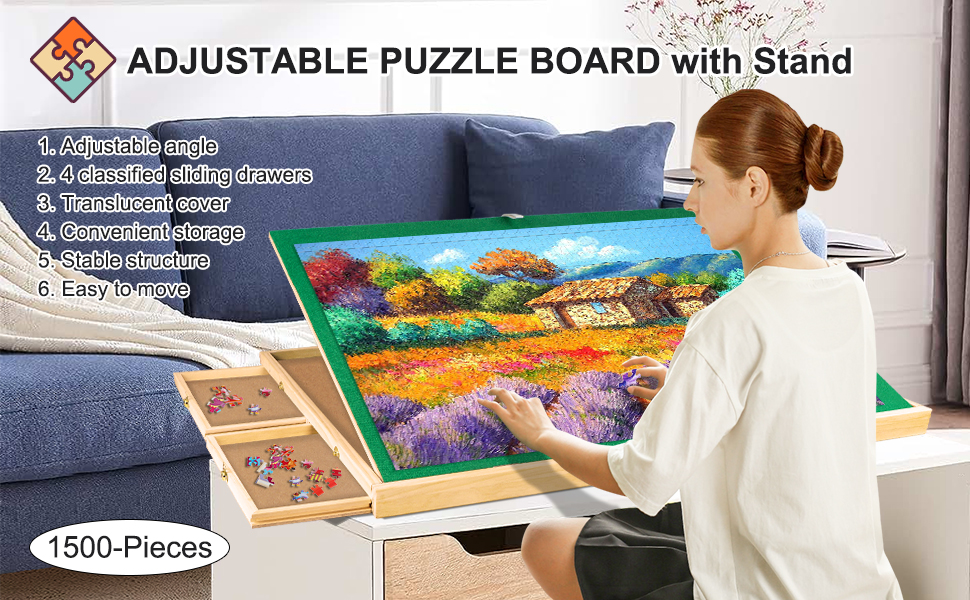 Adjustable Jigsaw Puzzle Board 1500pcs Jigsaw Puzzle