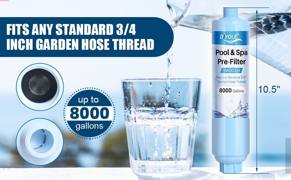Garden Hose Filter for Filling Hot Tub/Pool/Spa, Greatly
