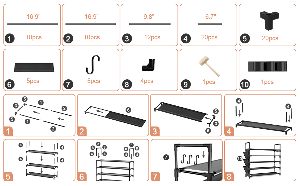 shoe rack for closet