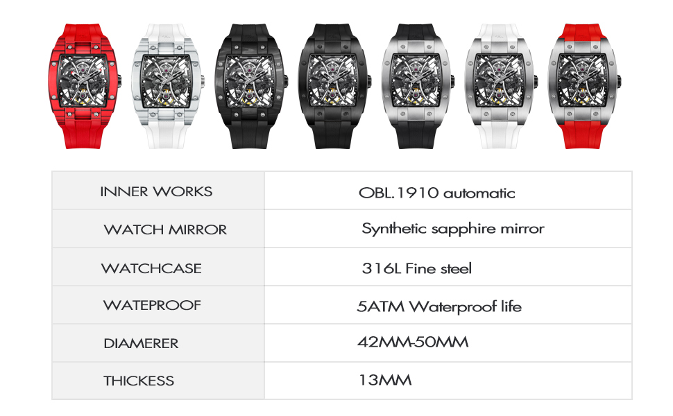 various colors for selection