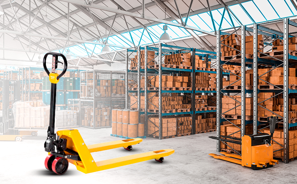 5 Seconds Steel Pallet Jack/Pallet Truck, 5500 lbs Capacity