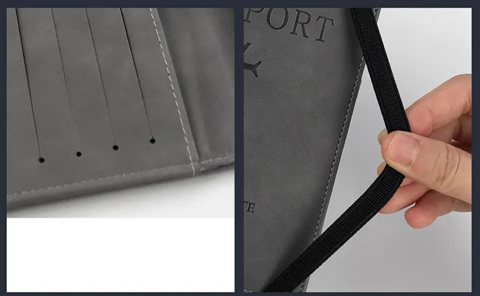 rfid card cover leather card case travel document holder rfid blocking card document holder