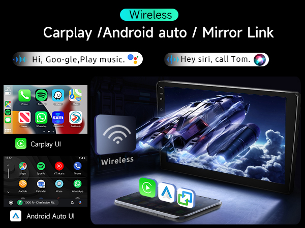 Car stereo car radio head unit carplay android auto mirror link