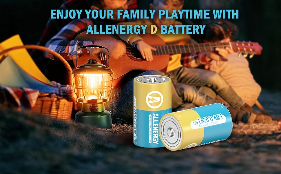 ALLENERGY D Batteries Alkaline D Batteries 12 Pack 1.5V D