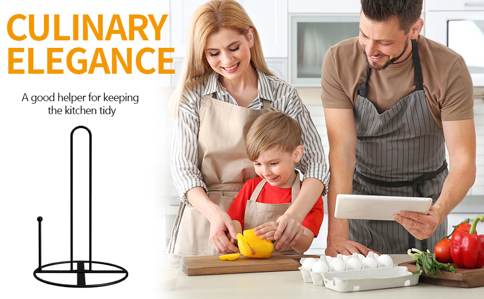 Paper Towel Holder Stand,Black Paper Towel Holders