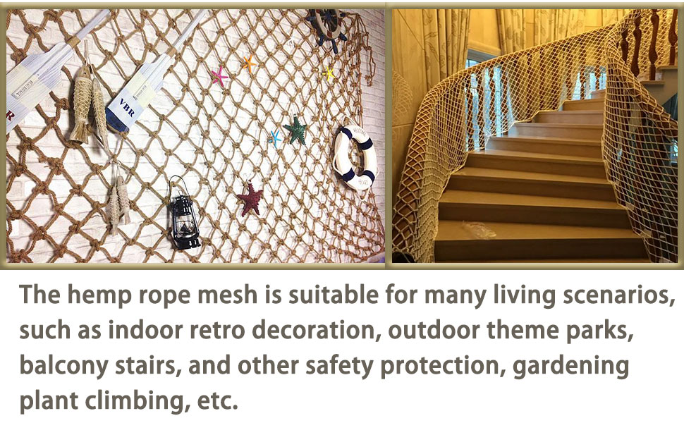 Amazon.com: Natural Jute Rope Net - Heavy Duty and Versatile Protection ...
