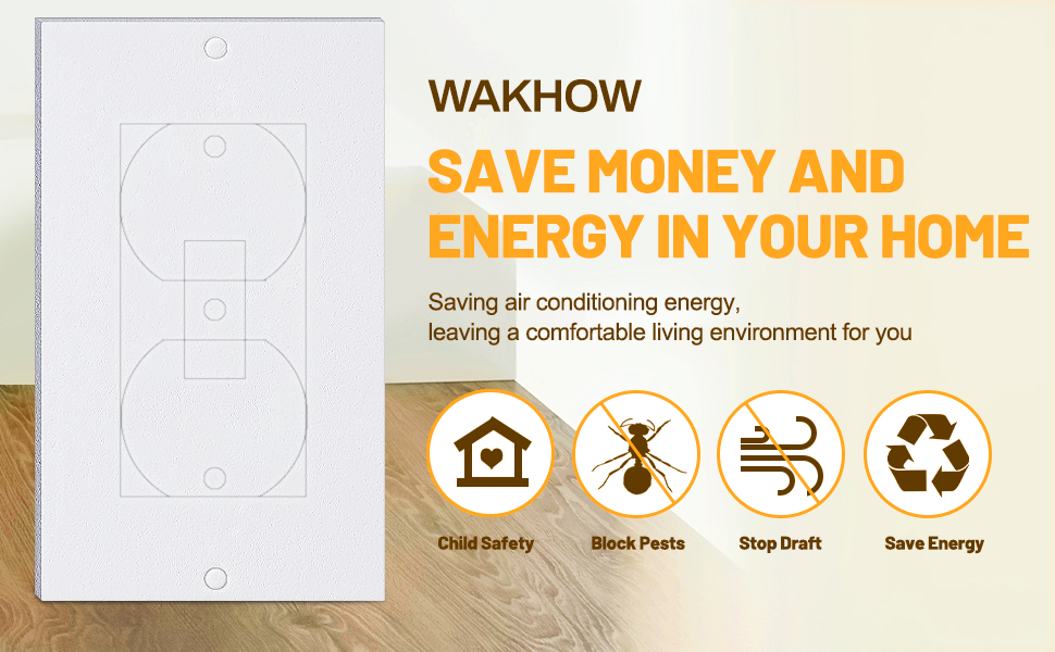 Outlet Insulators Draft Sealers, 30 Pack Electrical Outlet Insulation