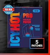 Icy Hot Pro No-Mess Pain Relief Patches with Menthol & Camphor & Advanced Hydrogel Technology, 5 Ct.