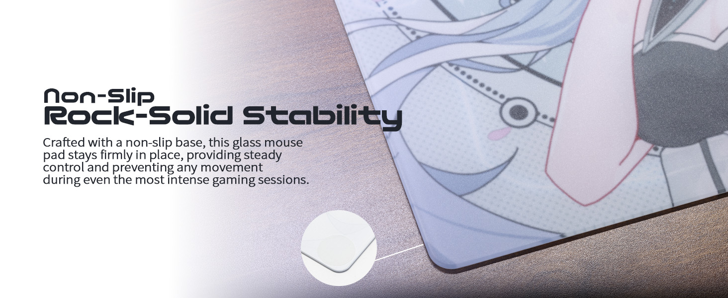 D-Glow Ying x SAKI Glass Gaming Mouse Pad