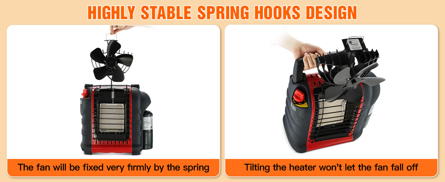 TCFUNDY Heat Powered Wood Stove Fan Oscillating, Fireplace