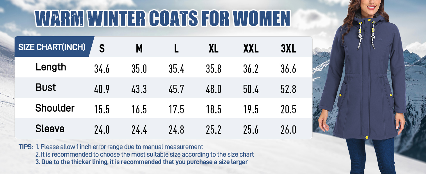 long snow jackets for women