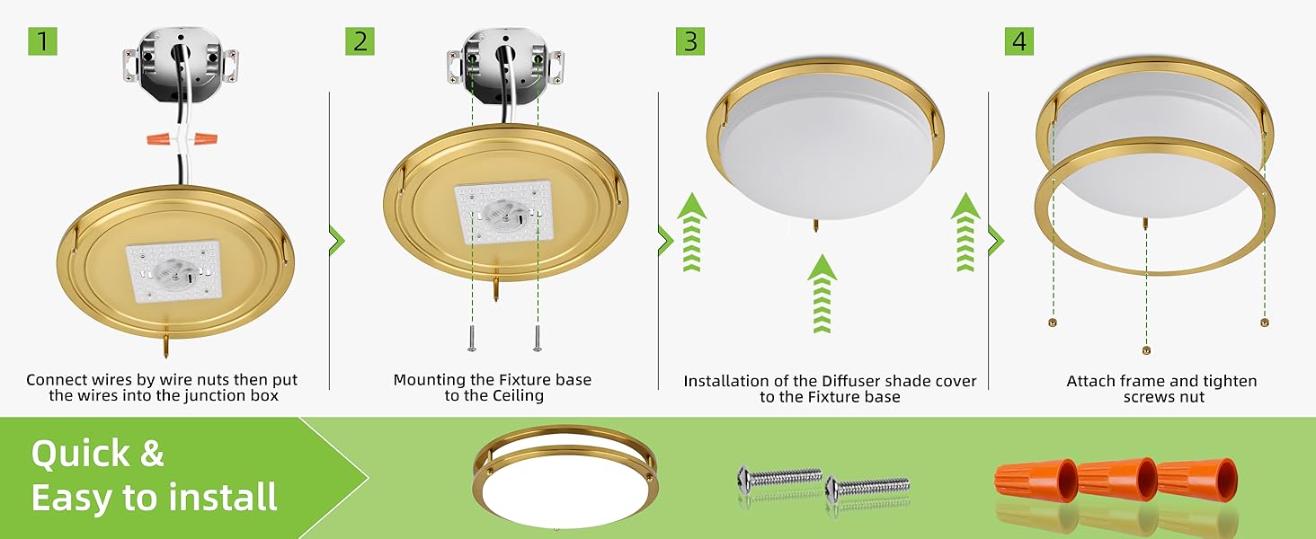 Flush Mount LED Ceiling Light Fixture