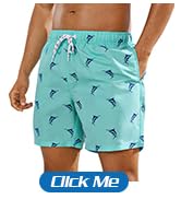 HIITAVE Mens Swimming Trunks Quick Dry Swim Shorts with Mesh Lining Lightweight Swimwear Bathing ...