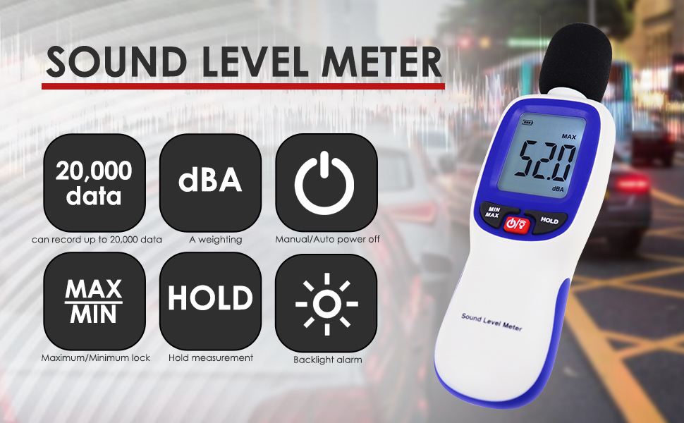 Decibel Meter Wireless Sound Decibel Meter with App Data Logging ...