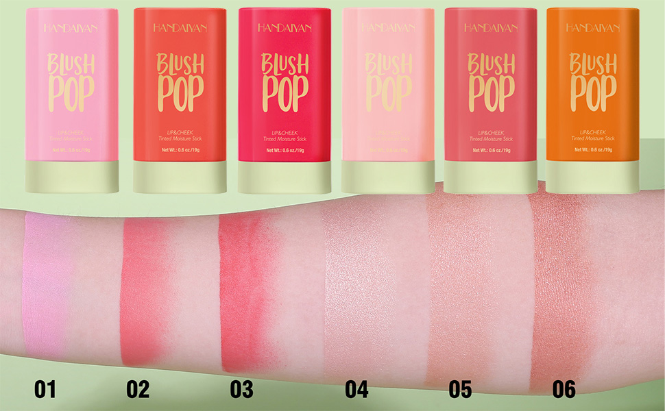 Matte Blush Stick Kit, MultiUse Blush Beauty Wand for Cheeks, Lip and Eyeshadow