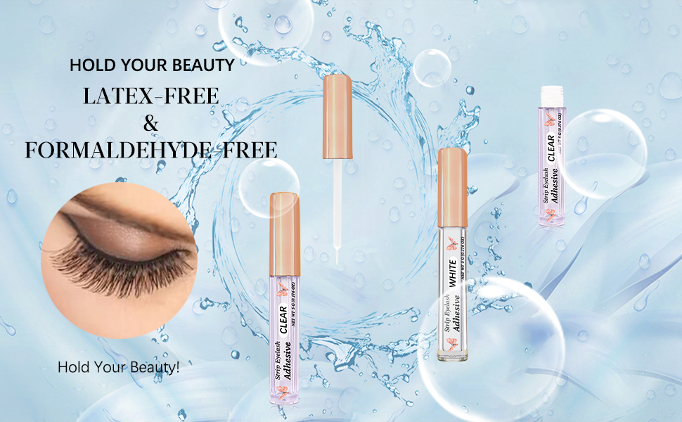 Clear Eyelash Glue Super Strong Hold Clear Eyelash Adhesive Waterproof Lash Glue
