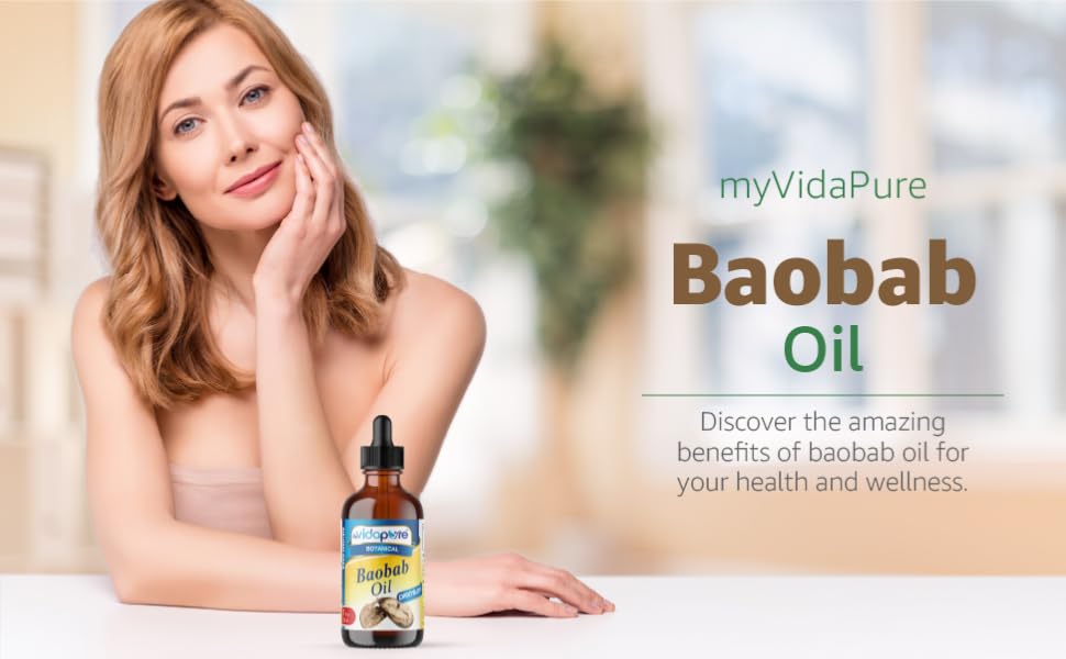 A woman's with baobab oil