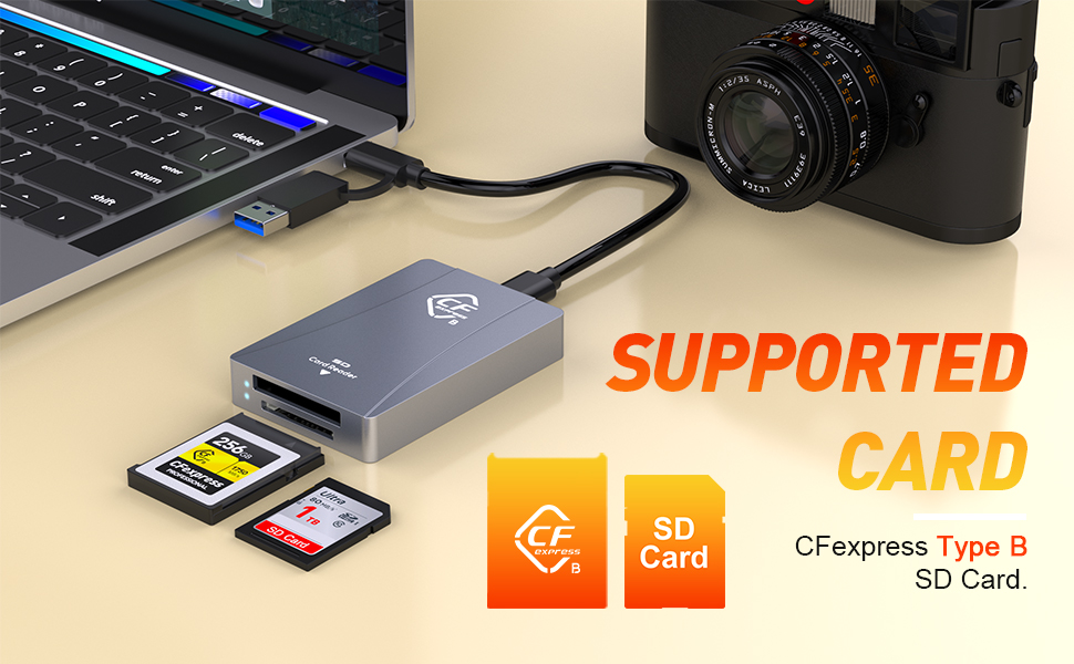 CFexpress Type B Reader & SD Card Reader USB 3.1 Gen 2
