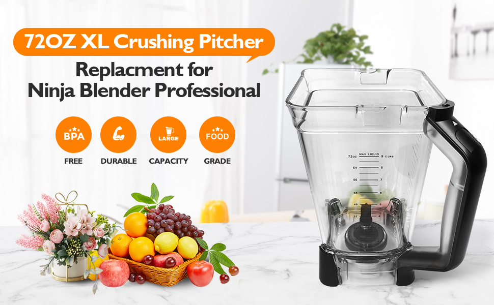 72 oz Replacement Pitcher for Ninja Blenders BL610,Blender