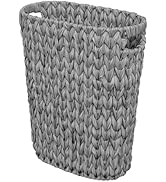 Coeusy 5 Gallon Wicker Trash Can,Wicker Bathroom Trash Can with Handles,Handwoven Waste Basket Wa...