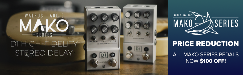 Warlus Audio D1 High-Fidelity Delay ディレイ Mako Series MKII: D1 High-Fidelity Delay - MINOR SCREEN ISSUE